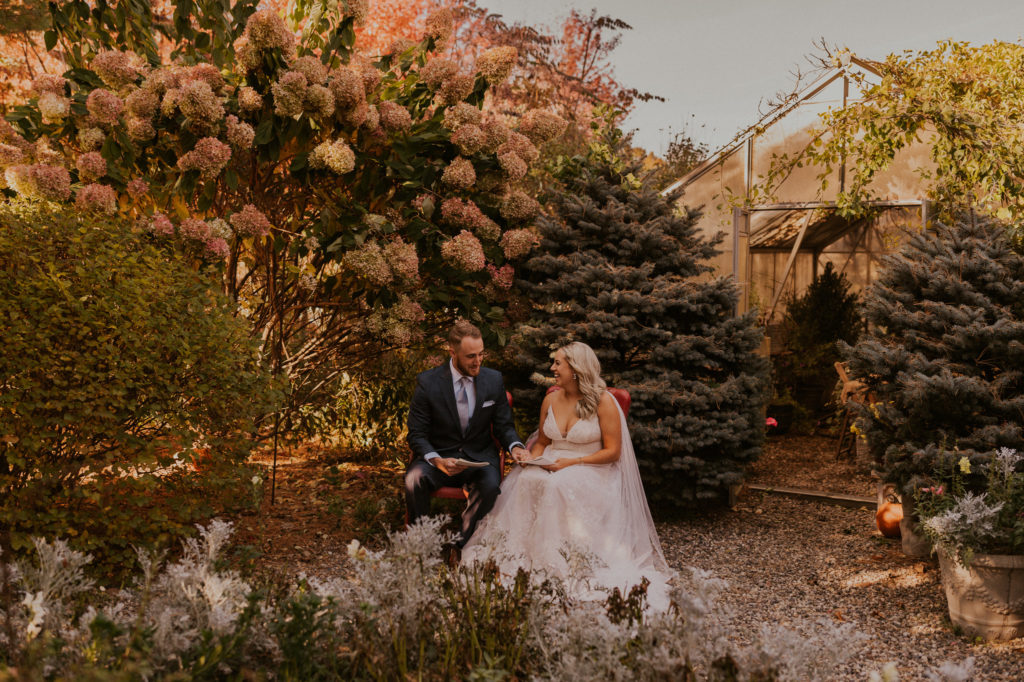 michigan fall garden wedding