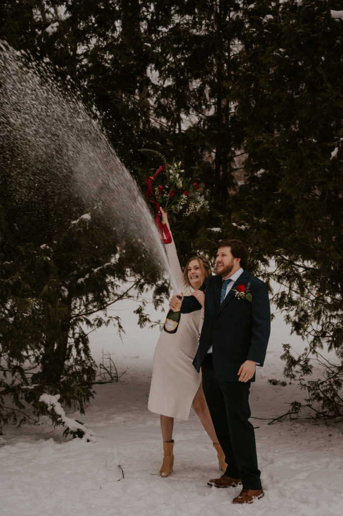 michigan winter wedding
