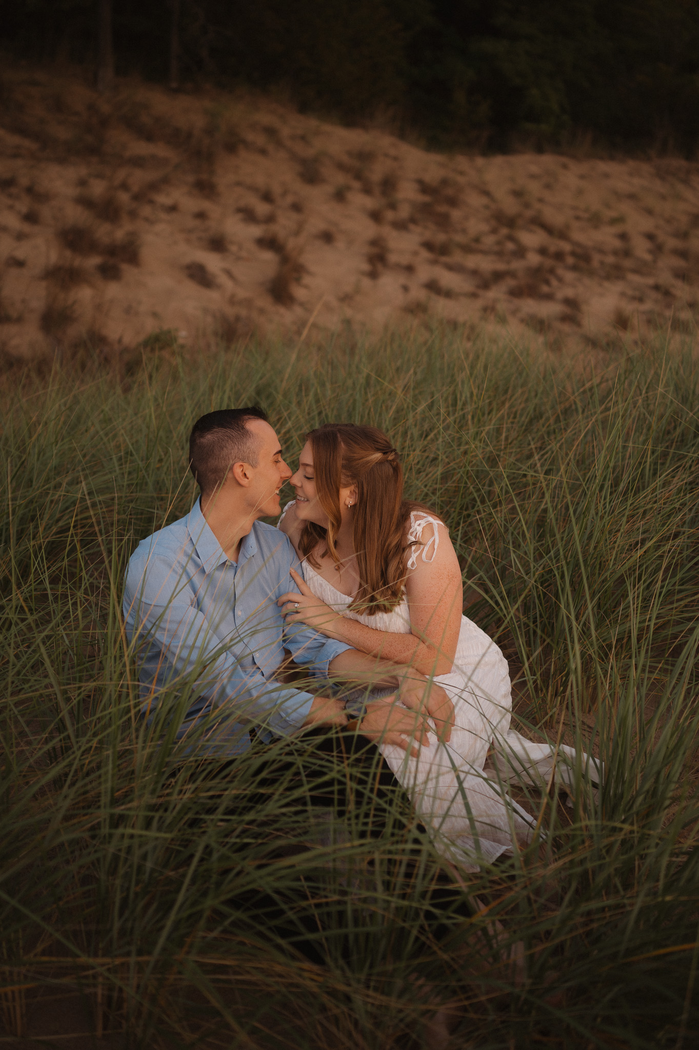 Michigan Beach Sunset Engagement how to create your elopement timeline