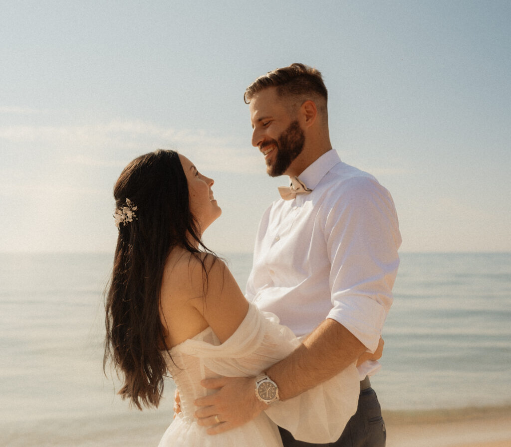 dreamy michigan beach wedding