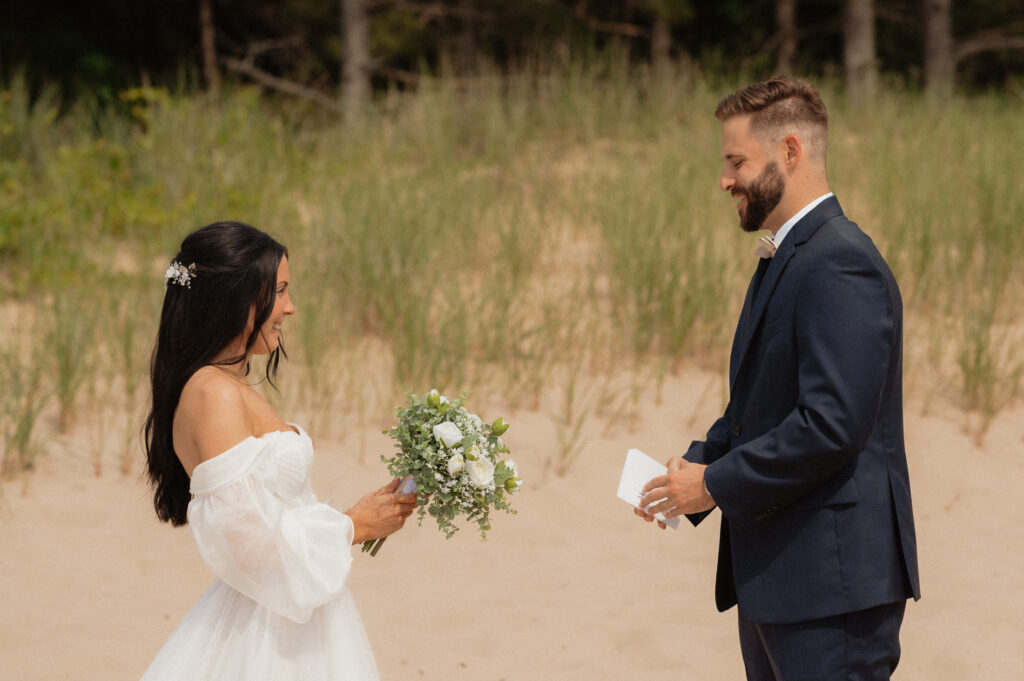 dreamy michigan beach wedding