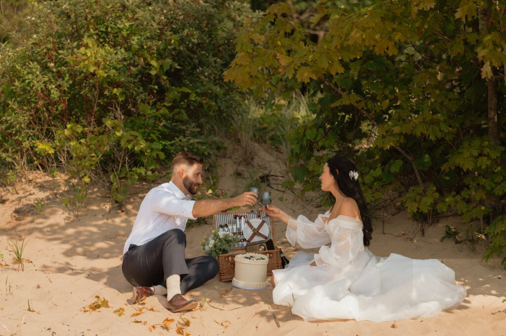 dreamy michigan beach wedding