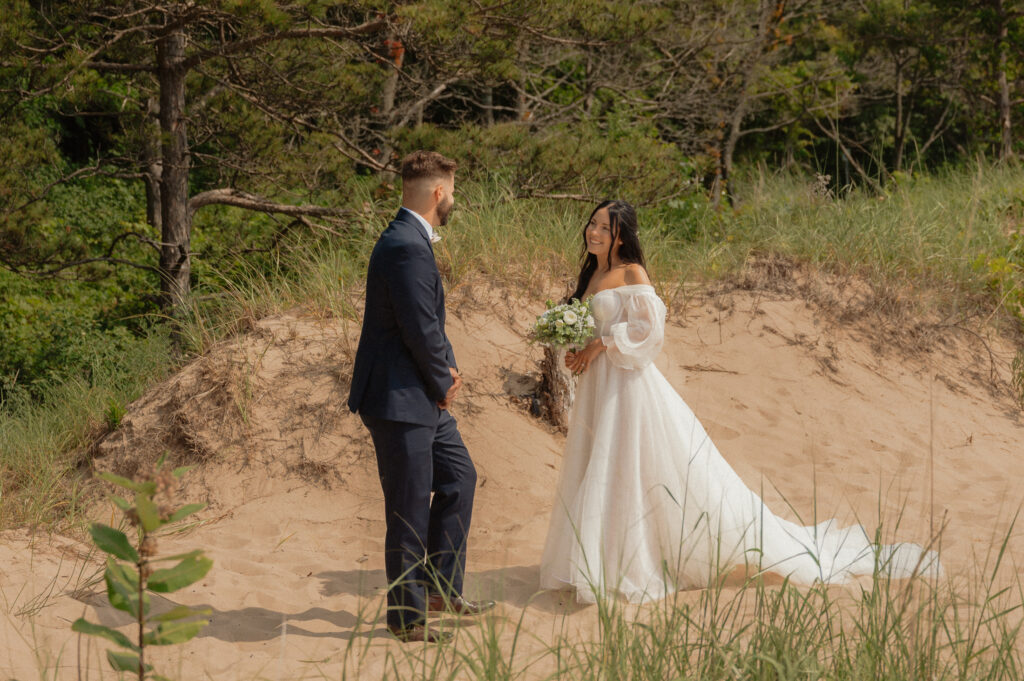 dreamy michigan beach wedding