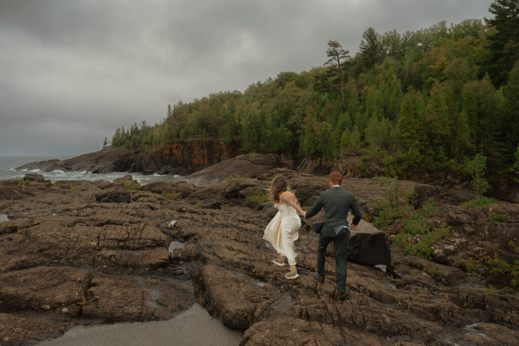 rainy upper peninsula elopement