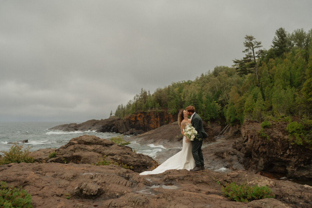 rainy upper peninsula elopement