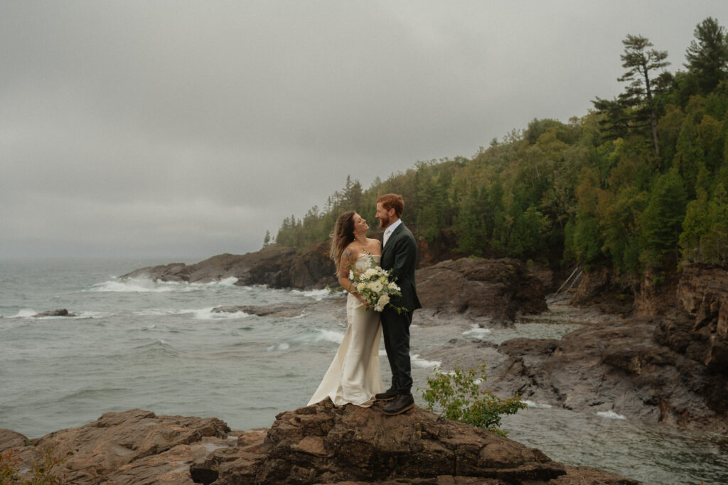 rainy upper peninsula elopement