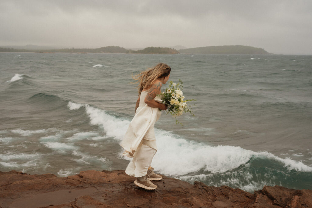 rainy upper peninsula elopement