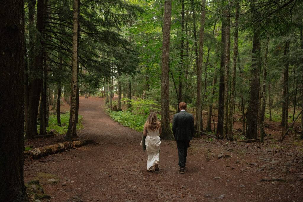 rainy upper peninsula elopement