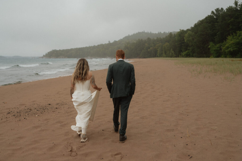 rainy upper peninsula elopement