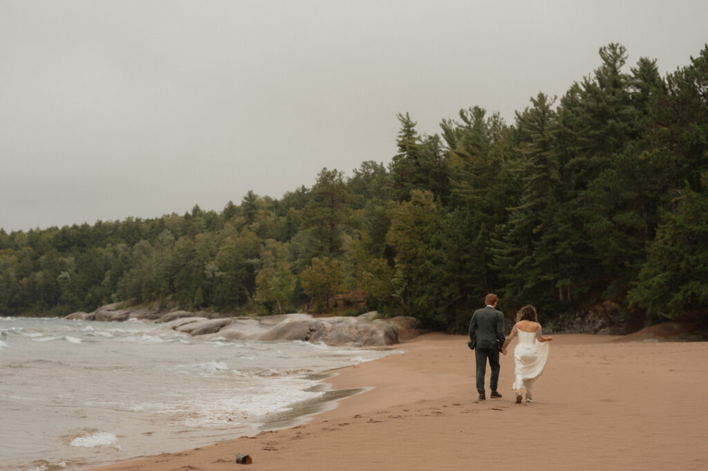 rainy upper peninsula elopement