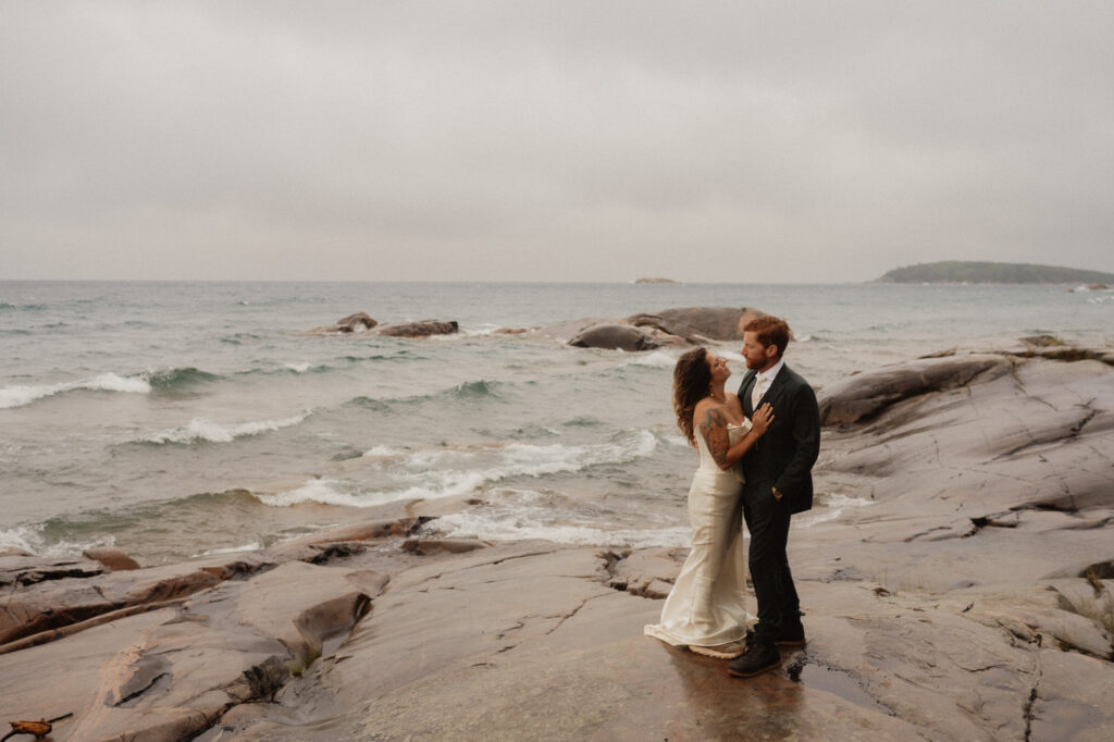 rainy upper peninsula elopement