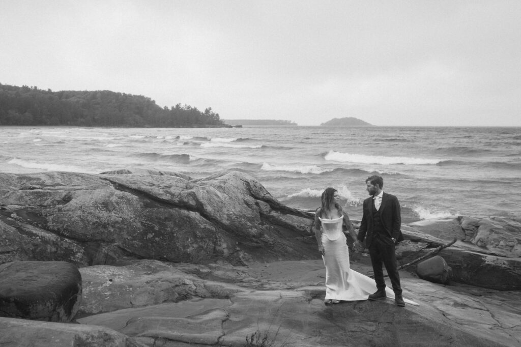 rainy upper peninsula elopement