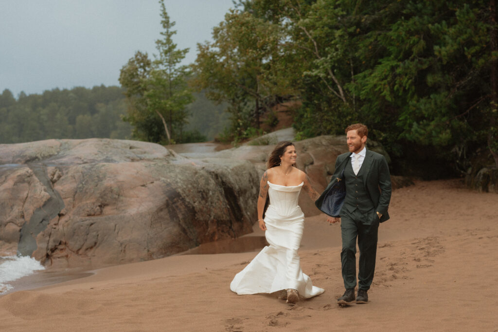 rainy upper peninsula elopement