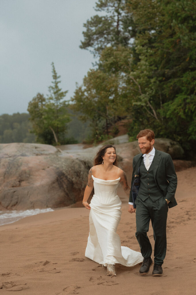 rainy upper peninsula elopement