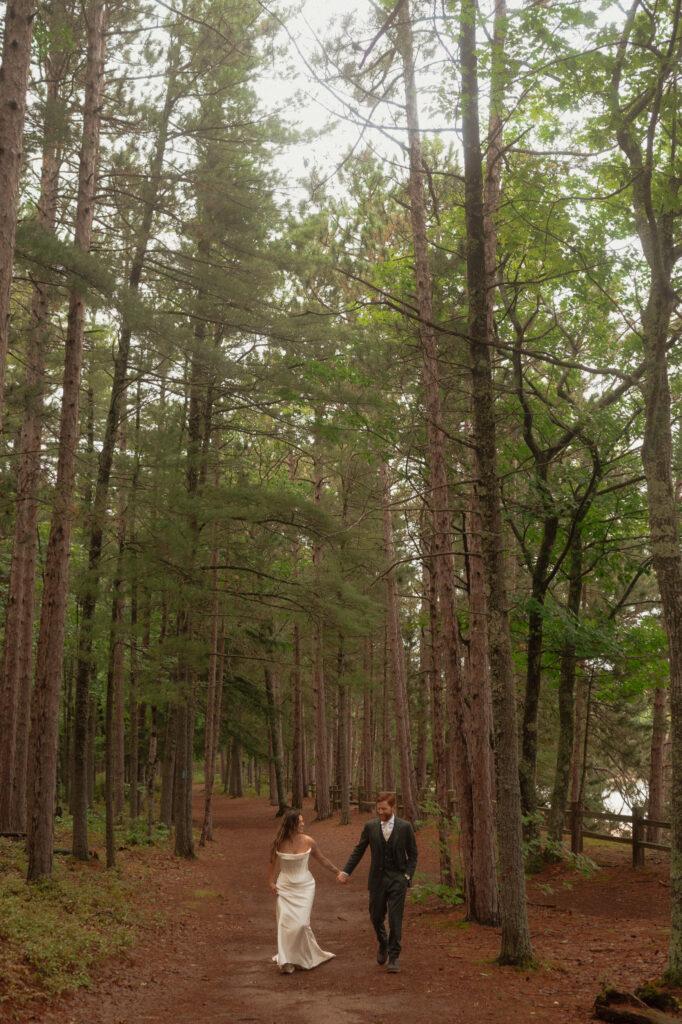 rainy upper peninsula elopement