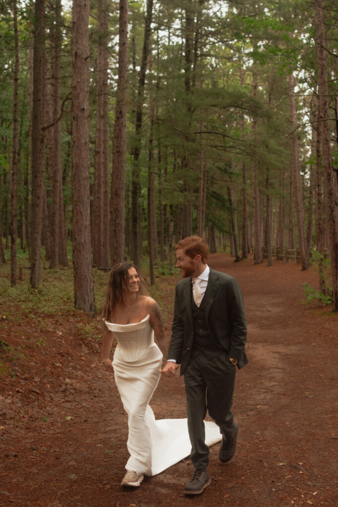 rainy upper peninsula elopement