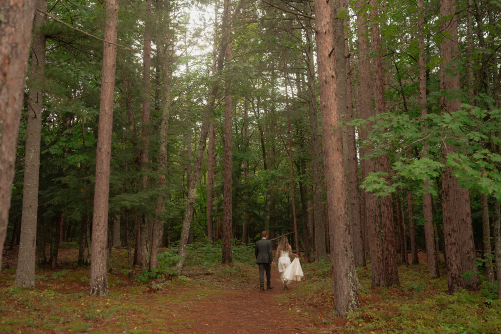 rainy upper peninsula elopement