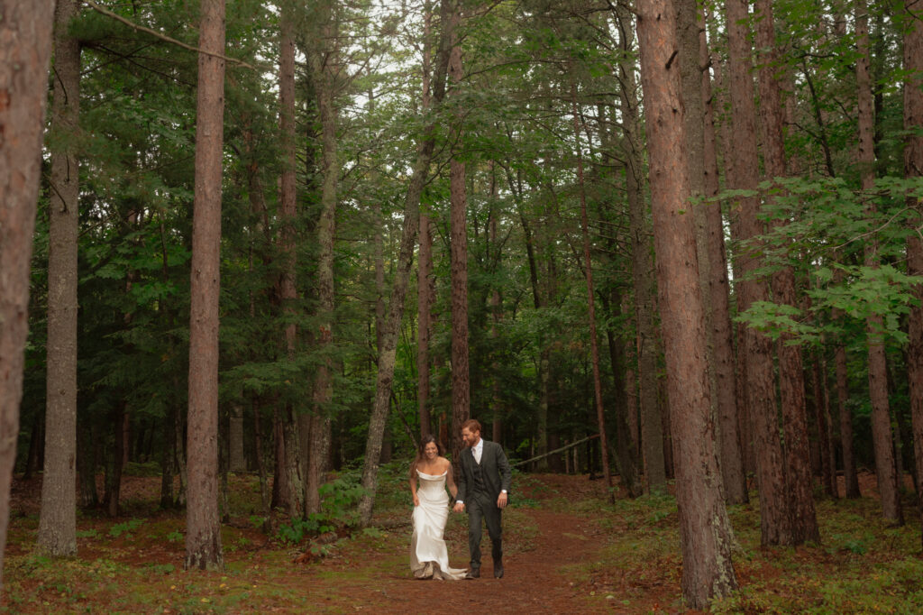 rainy upper peninsula elopement