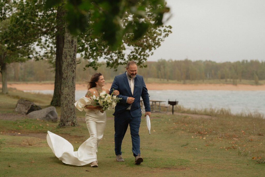 rainy upper peninsula elopement