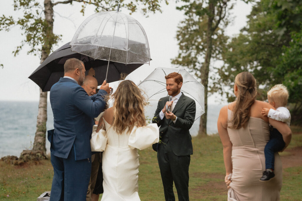 rainy upper peninsula elopement