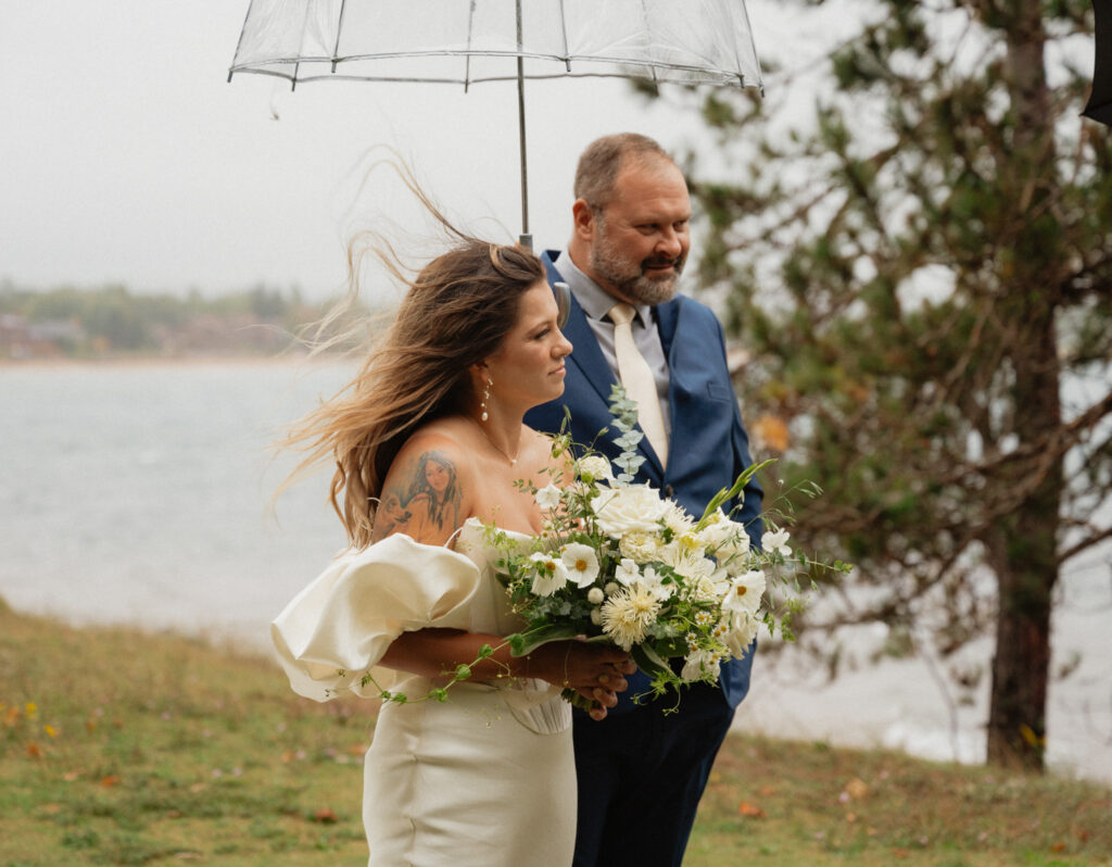 rainy upper peninsula elopement