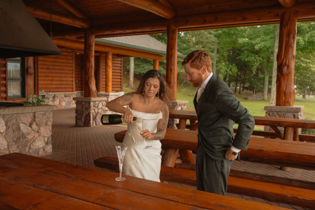 rainy upper peninsula elopement