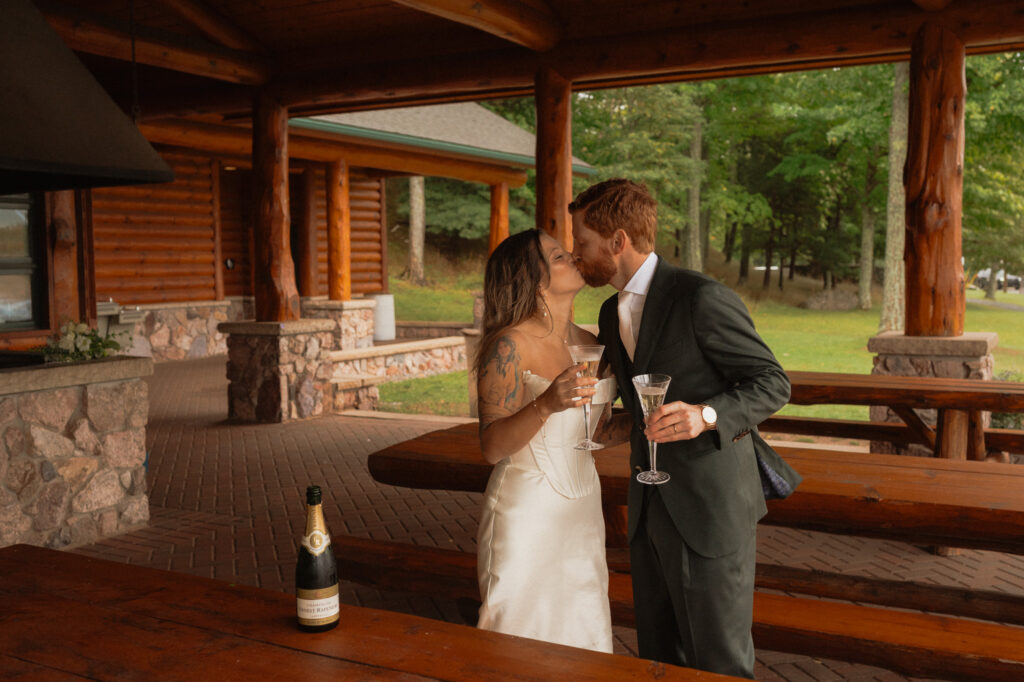 rainy upper peninsula elopement