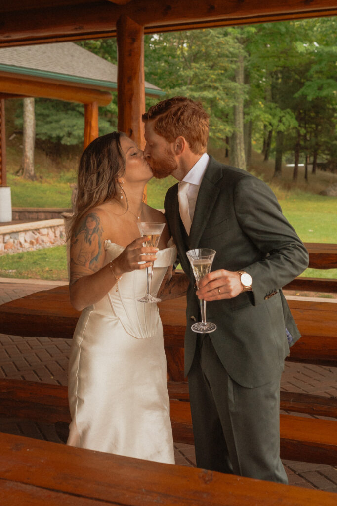 rainy upper peninsula elopement