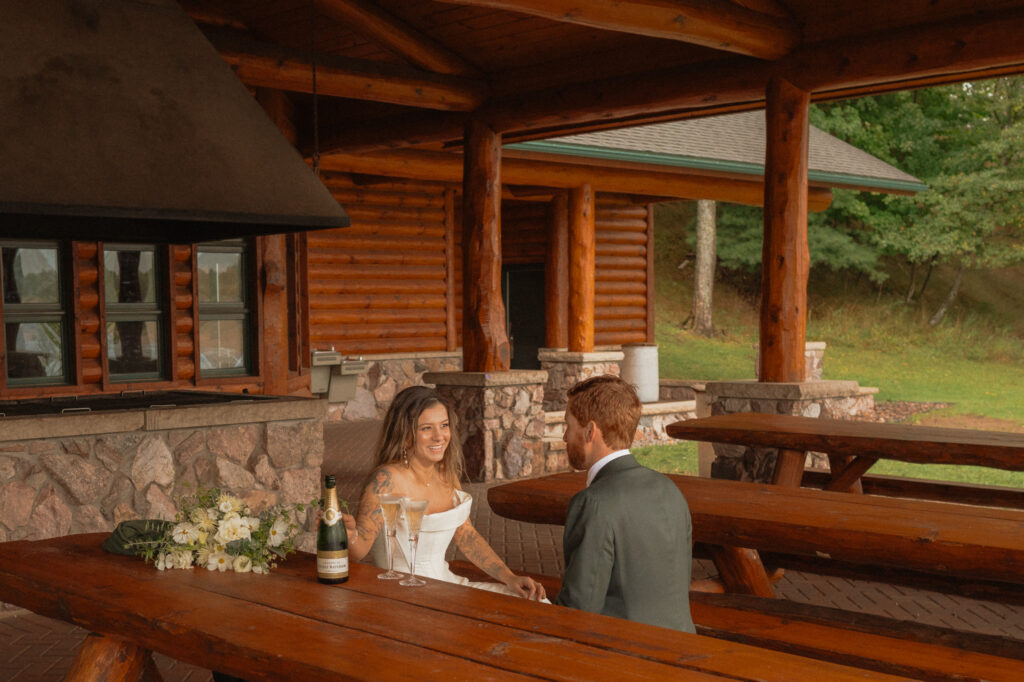 rainy upper peninsula elopement