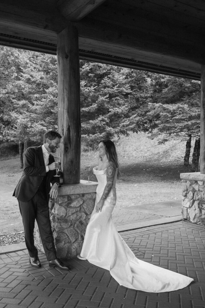 rainy upper peninsula elopement