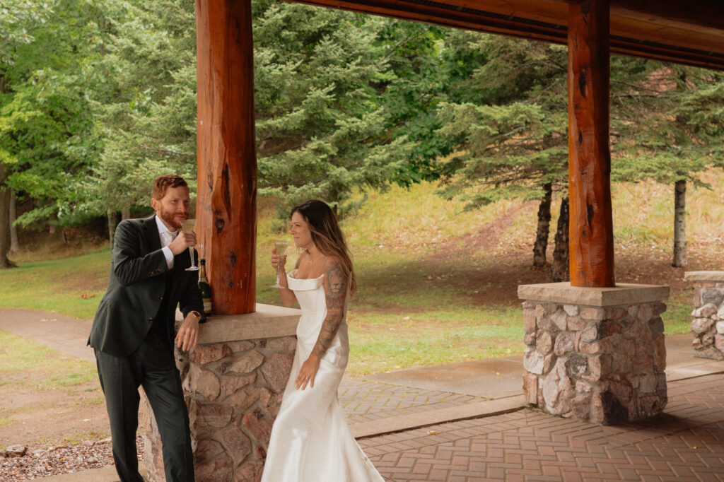 rainy upper peninsula elopement