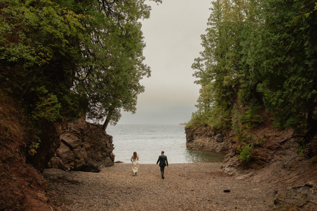 rainy upper peninsula elopement