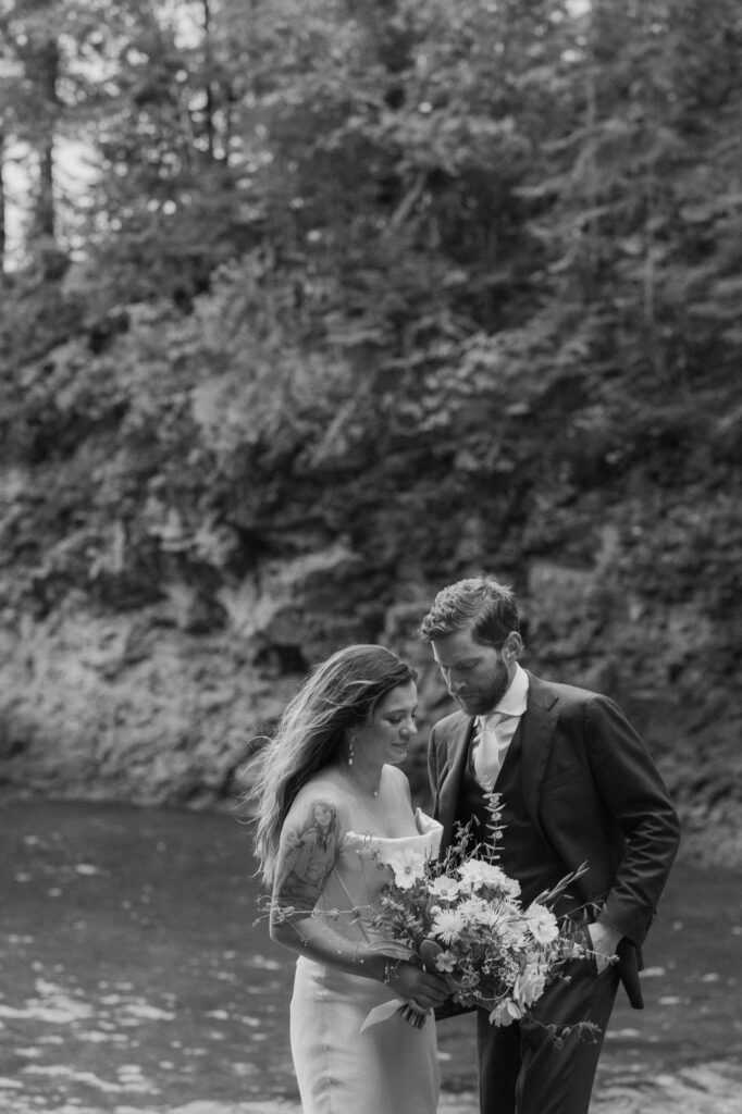 rainy upper peninsula elopement