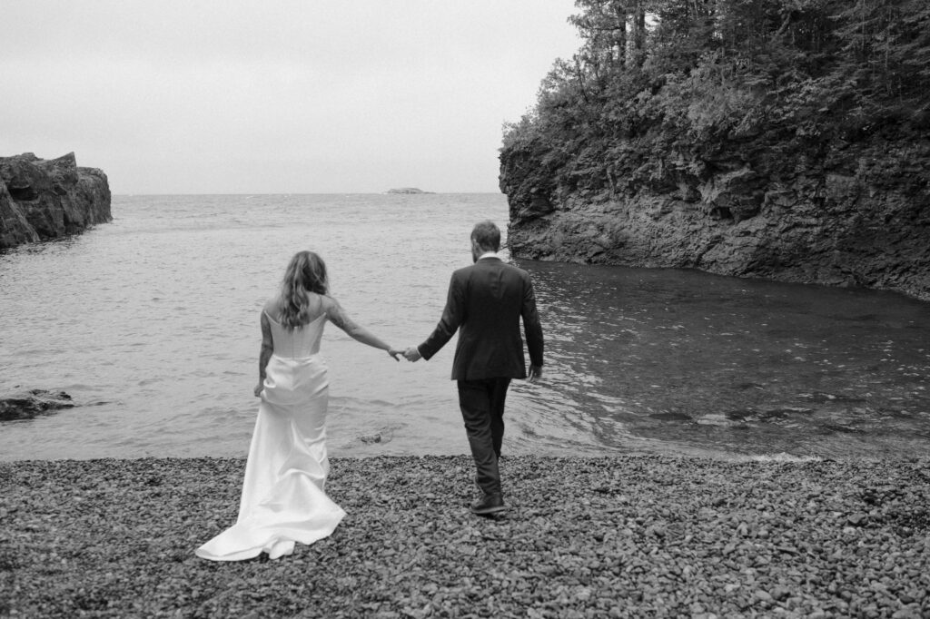 rainy upper peninsula elopement