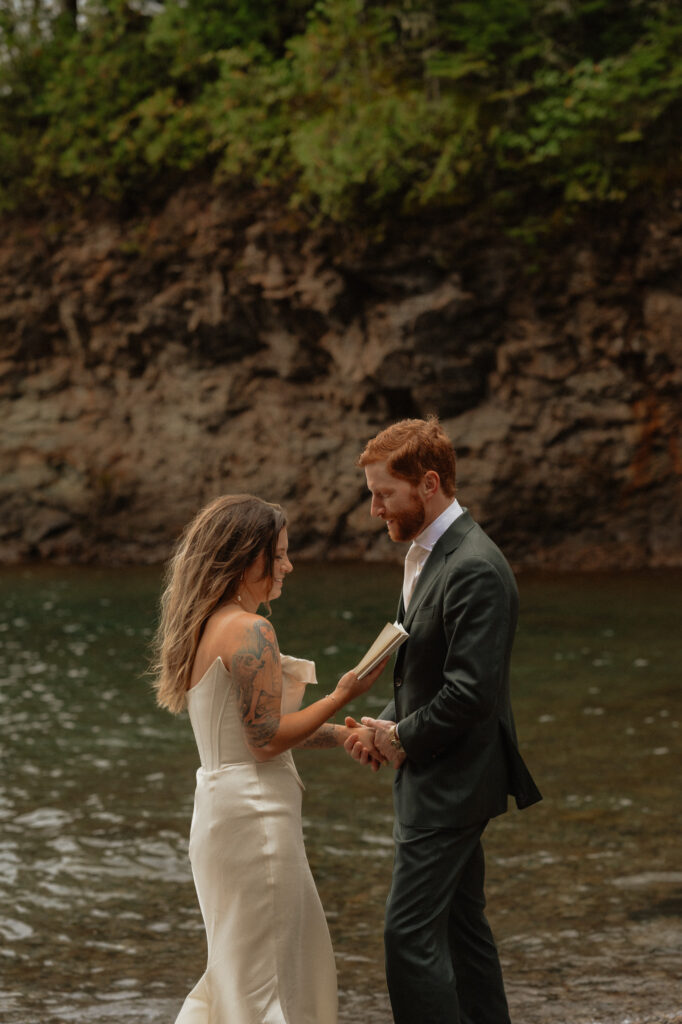 rainy upper peninsula elopement