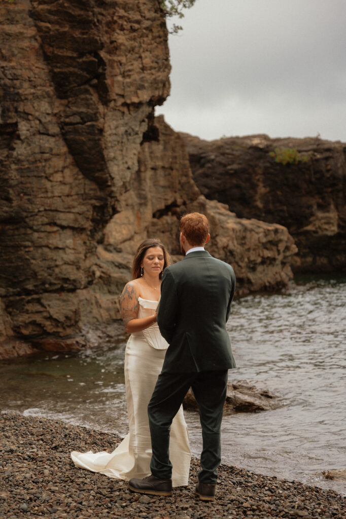 rainy upper peninsula elopement