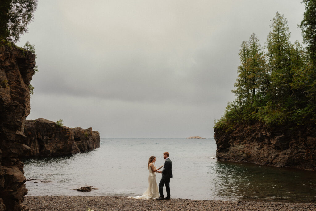 rainy upper peninsula elopement