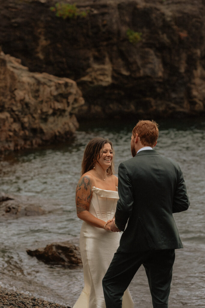 rainy upper peninsula elopement