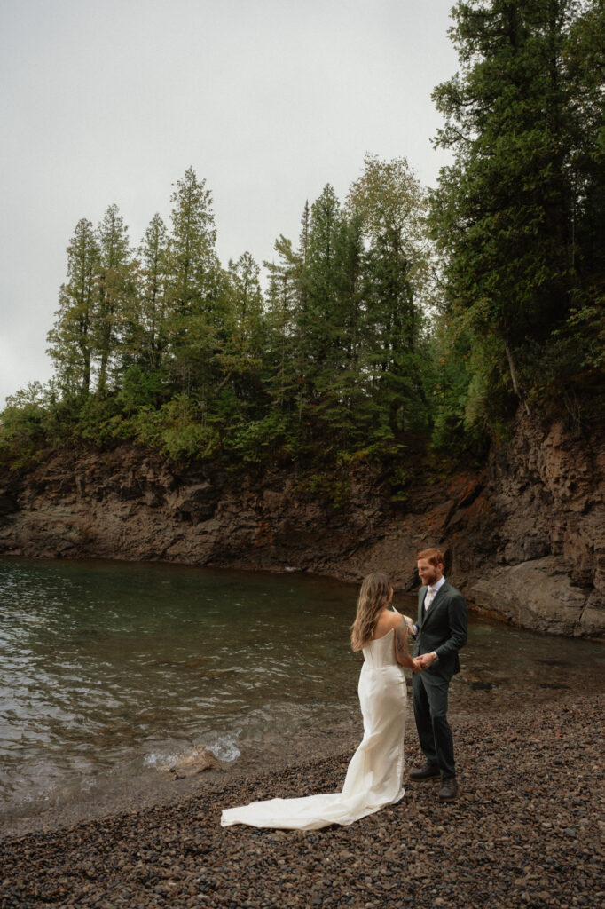 rainy upper peninsula elopement