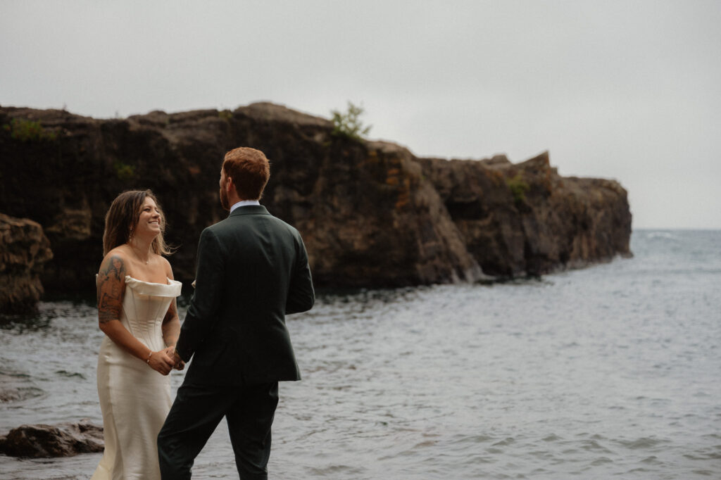 rainy upper peninsula elopement