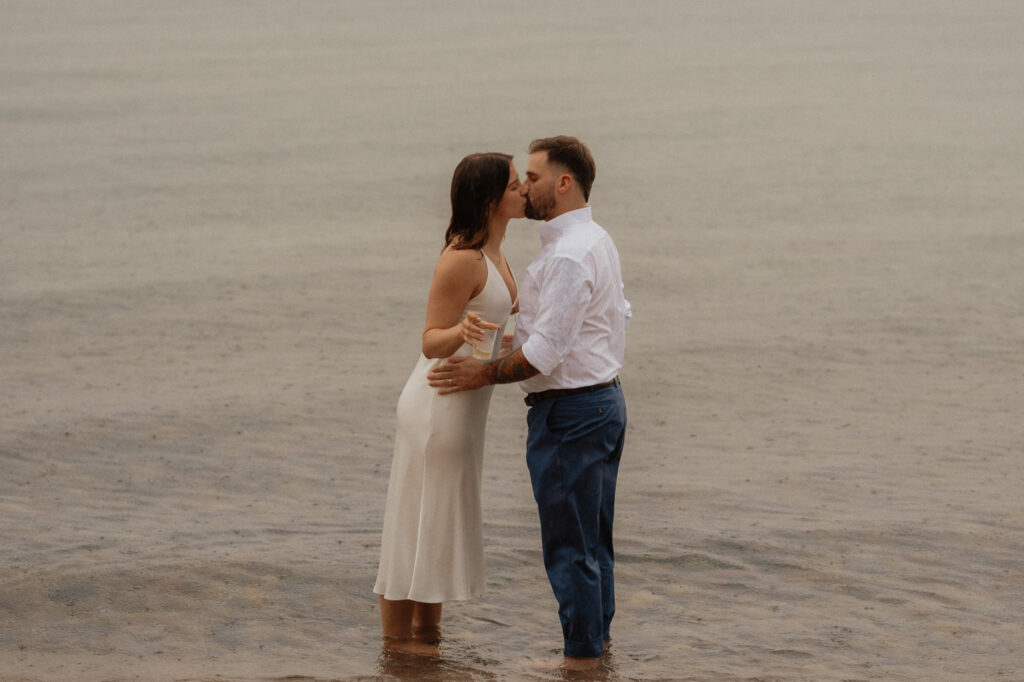 upper peninsula pine trees waterfall elopement