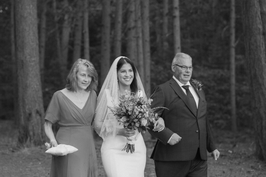 upper peninsula pine trees waterfall elopement