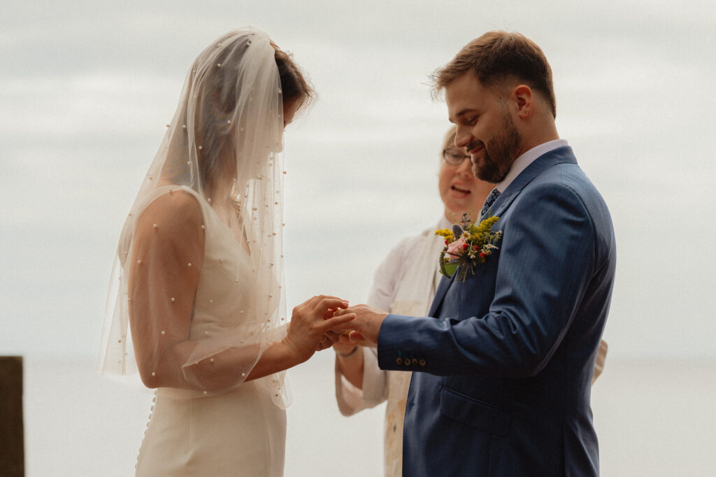 upper peninsula pine trees waterfall elopement