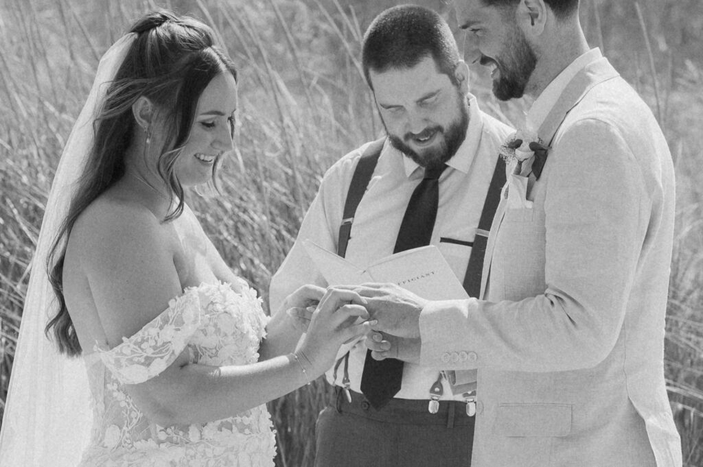 michigan beach vineyard elopement
