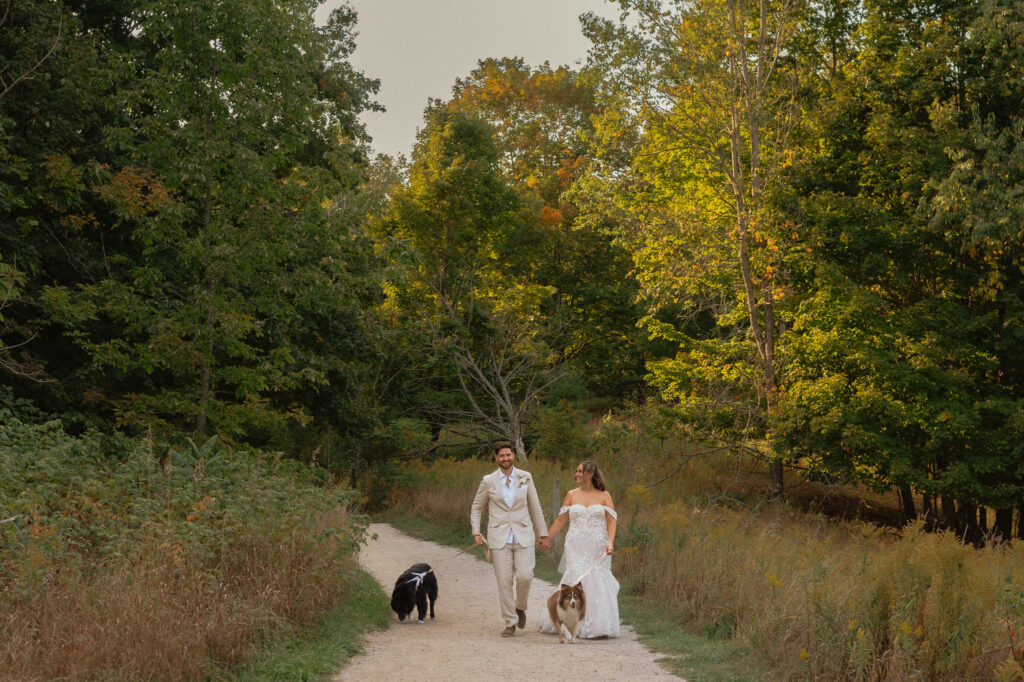 michigan beach vineyard elopement