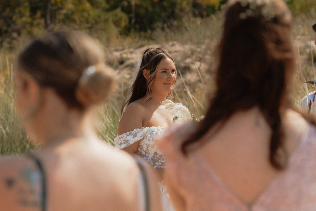 michigan beach vineyard elopement