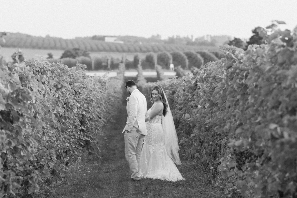 michigan beach vineyard elopement