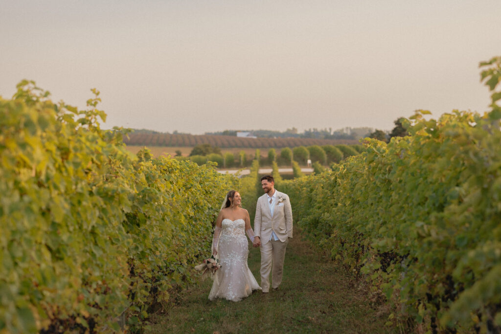michigan beach vineyard elopement