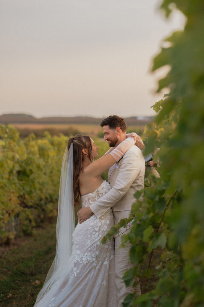 michigan beach vineyard elopement