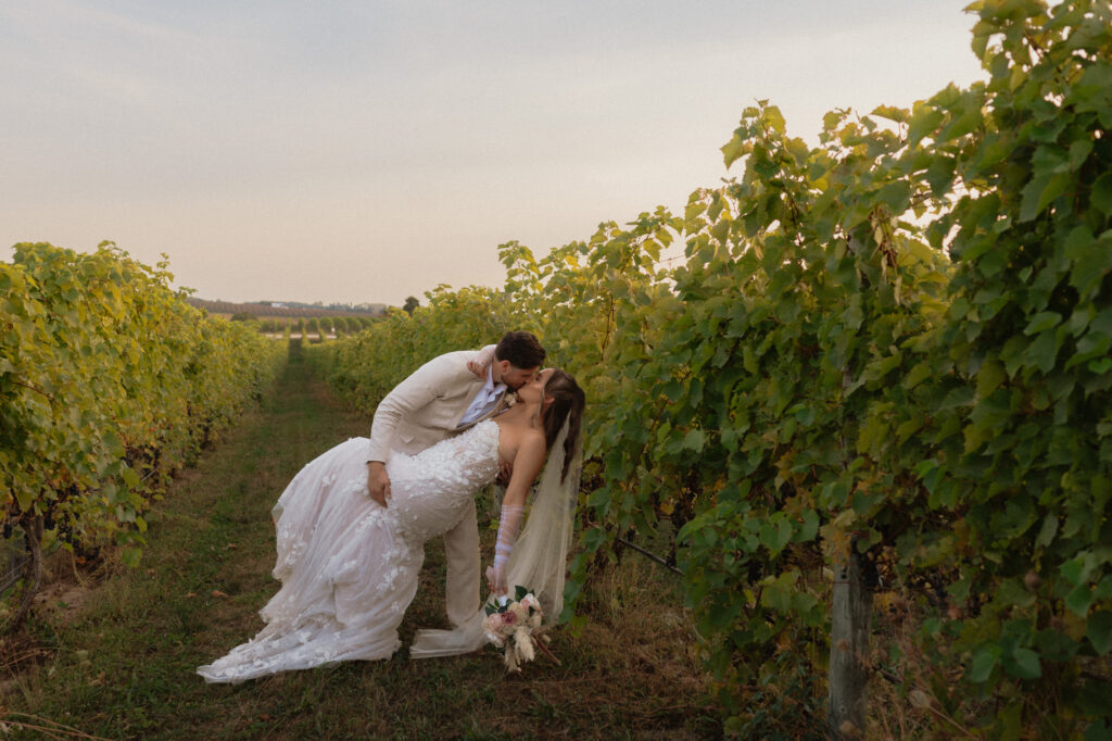 michigan beach vineyard elopement